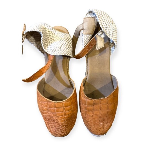 Stylish Woven Ankle Strap Wedge Sandals - Picture 1 of 4